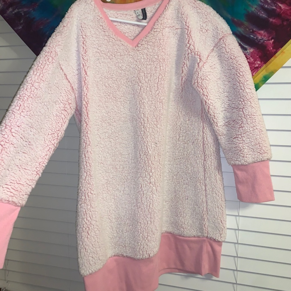 Fuzzy sweater dress